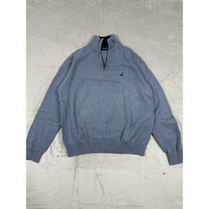 Nautica Mens Blue 1/4 Zip Pullover Sweater‎ Size M